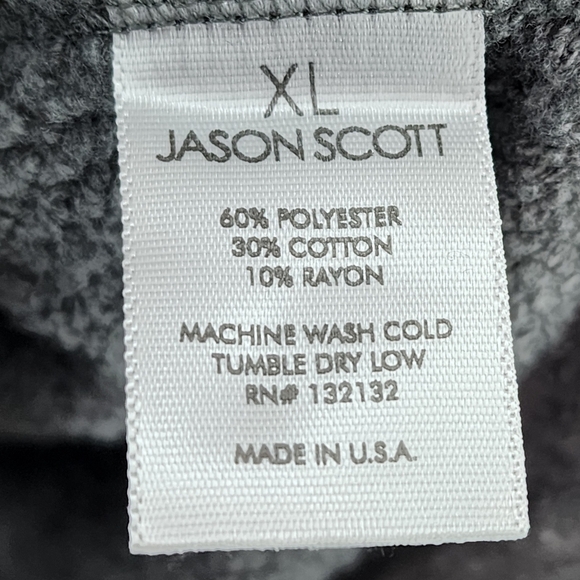 Jason Scott Men's Halas Shawl Collar Gray Sweater Sz XL - Picture 7 of 8